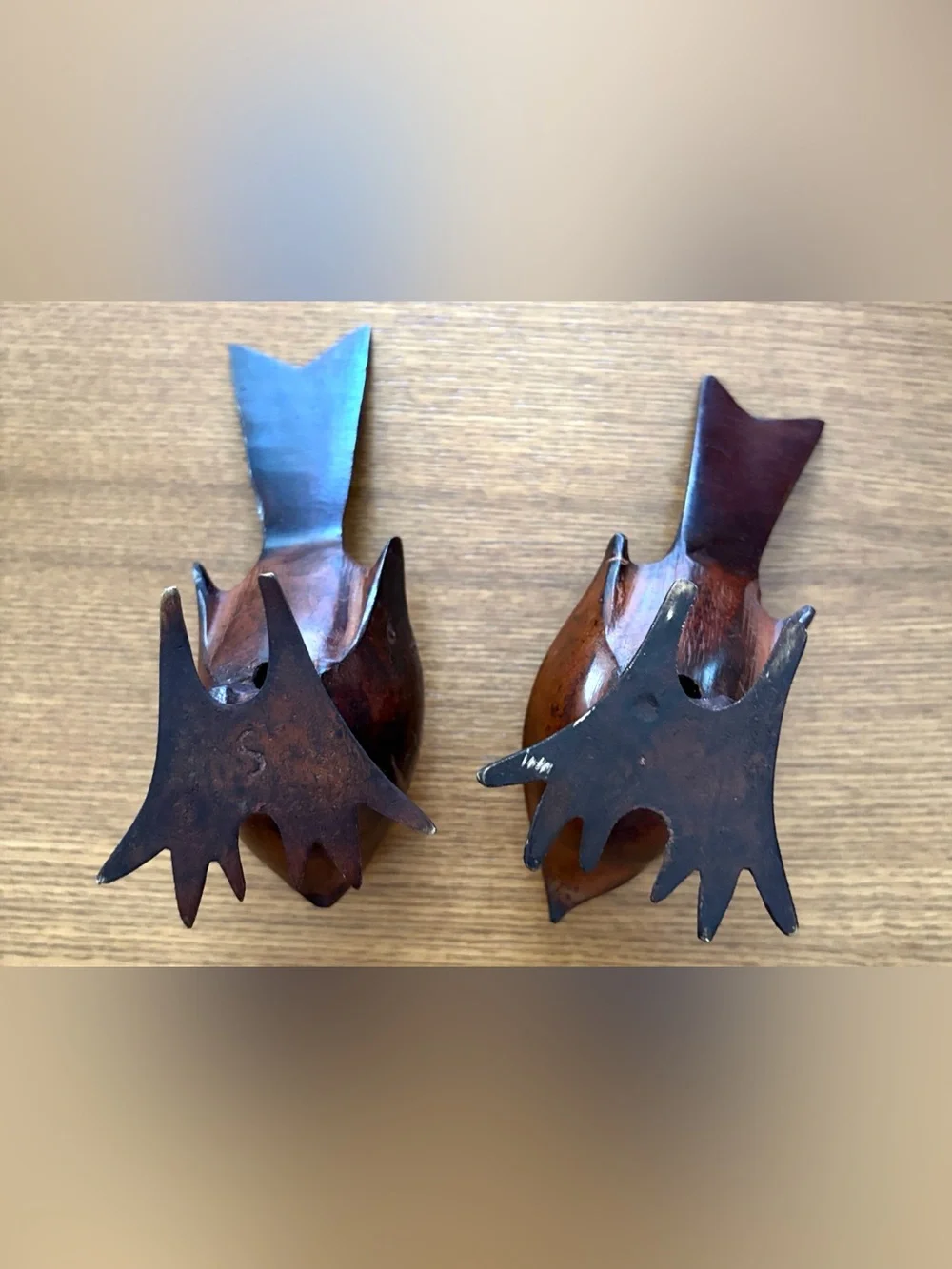 Metal Cast Iron MCM Bird Tealight Candle Holder Rustic Farmhouse Shelf Decor